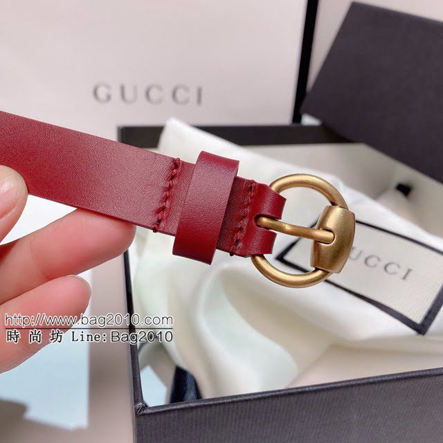 Gucci女士皮帶 古奇GG針扣簡約腰帶  jjp1306